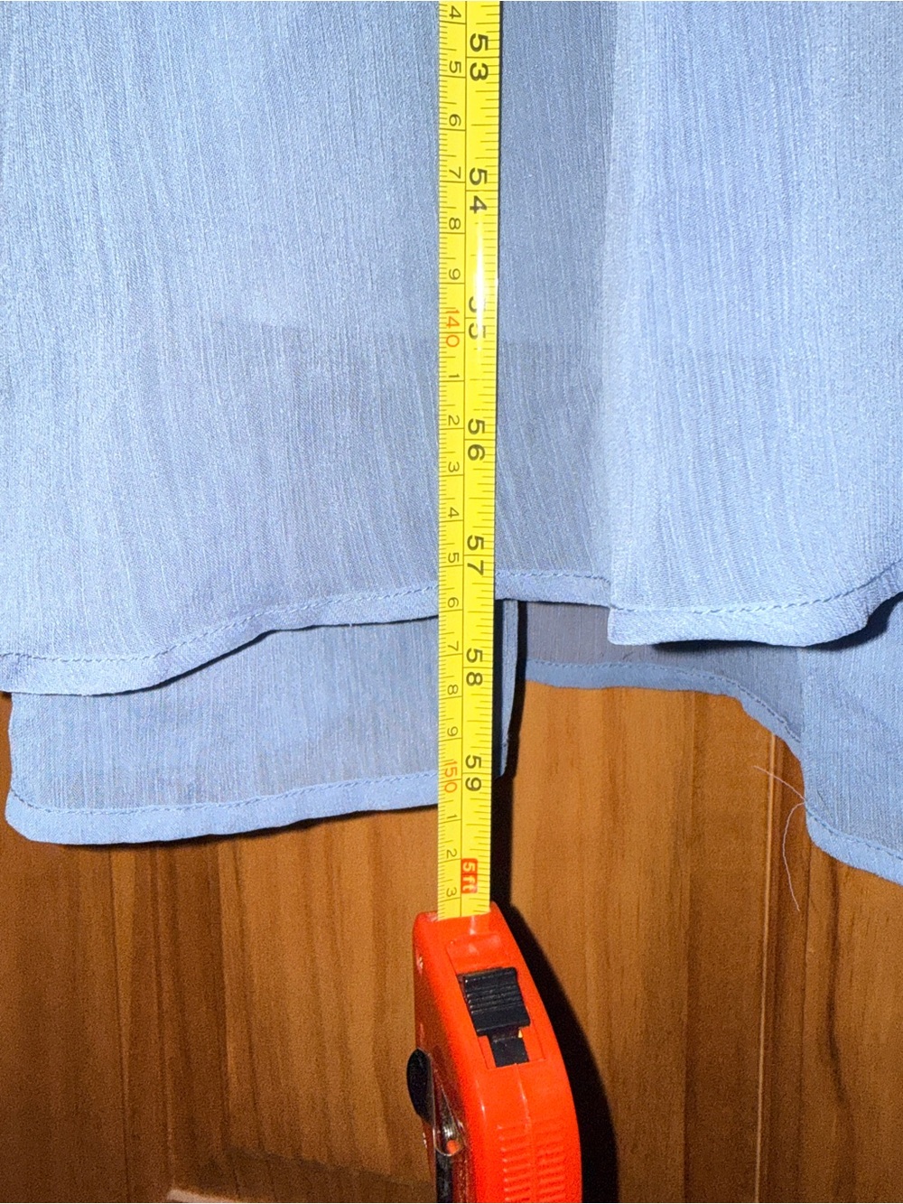 NWT Lulu's Enchantingly Sweet Slate Blue Chiffon Backless Maxi - M - Picture 16 of 16